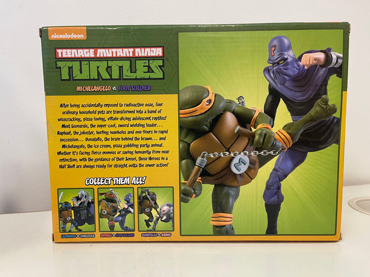 Nickelodeon NECA TMNT deals Michaelangelo and Foot Soldier