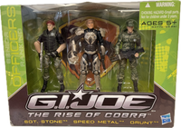 GI Joe The Rise Rise Of Cobra SGT. Stone, Speed Metal, & Grunt Figure Set