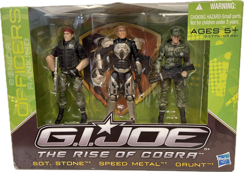 GI Joe The Rise Rise Of Cobra SGT. Stone, Speed Metal, & Grunt Figure Set