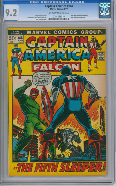 Marvel Comics Captain America #148 CGC 9.2