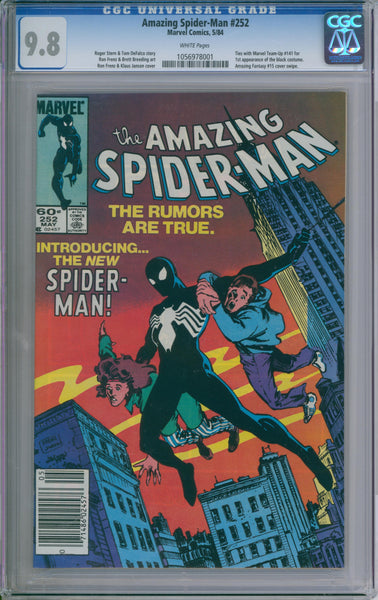 Amazing Spider-Man #252 CGC 9.8 1st Appearance Of Black Costume