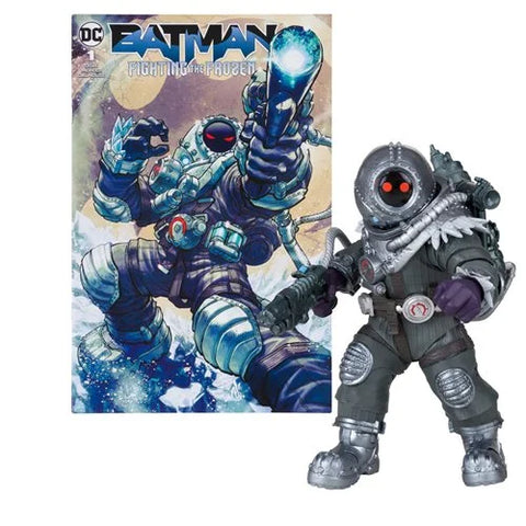 Batman Fighting the Frozen Page Punchers Wave 4 Mr. Freeze 7-Inch Scale Action Figure with Comic Book