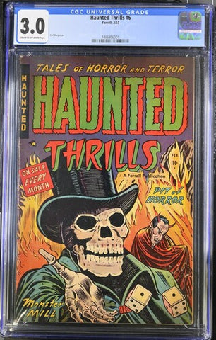 Haunted Thrills #6 CGC 3.0 Carl Burgos Art Snake Eyes Cover