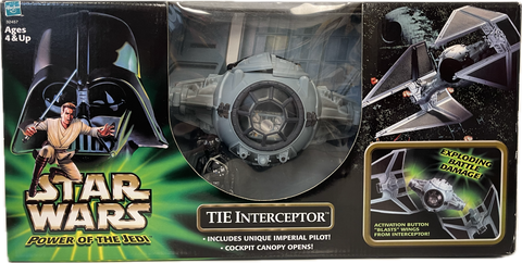 Star Wars Power Of The Jedi Tie Interceptor w/ Imperial Pilot