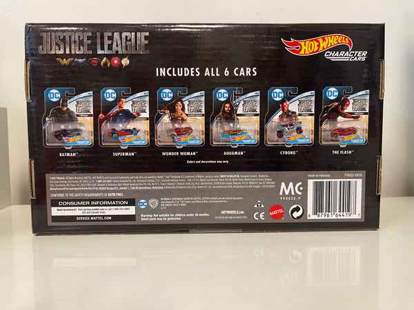 Hot Wheels DC Justice League 6-Pack Character Car Collector Set