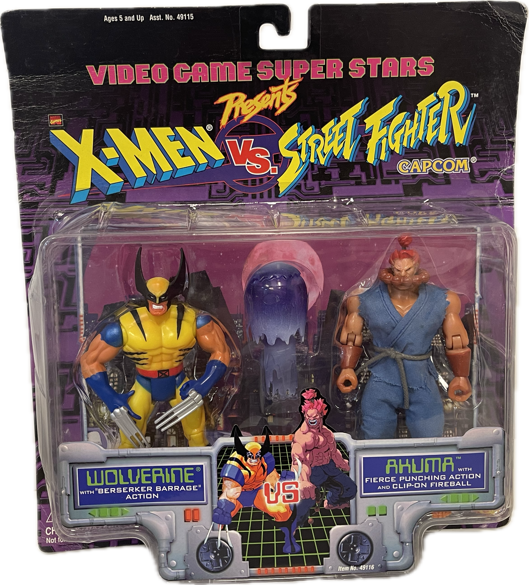 Video Game Super Stars X-Men vs. Streetfighter Wolverine vs. Akuma