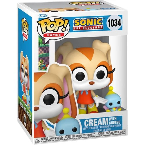 Sonic The Hedgehog Cream Funko Pop! Vinyl Figure with Cheese Buddy #1034