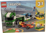 Lego Creator 3 in 1 Race Car Transporter 31113 328 pcs