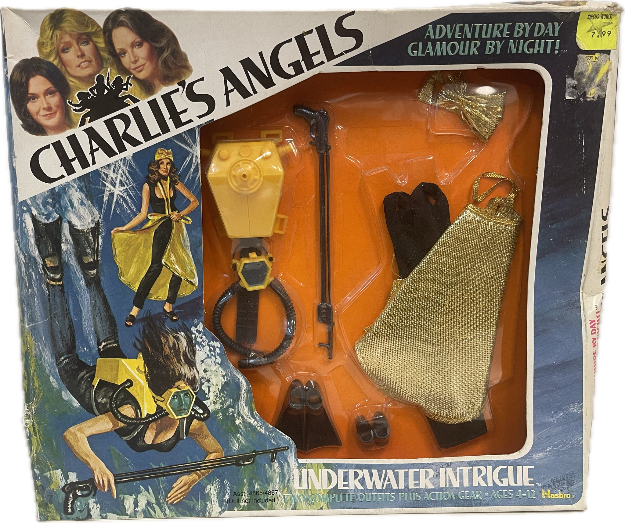 Charlie's Angels Underwater Intrigue Two Complete Outfits Plus Action Gear Set Vintage