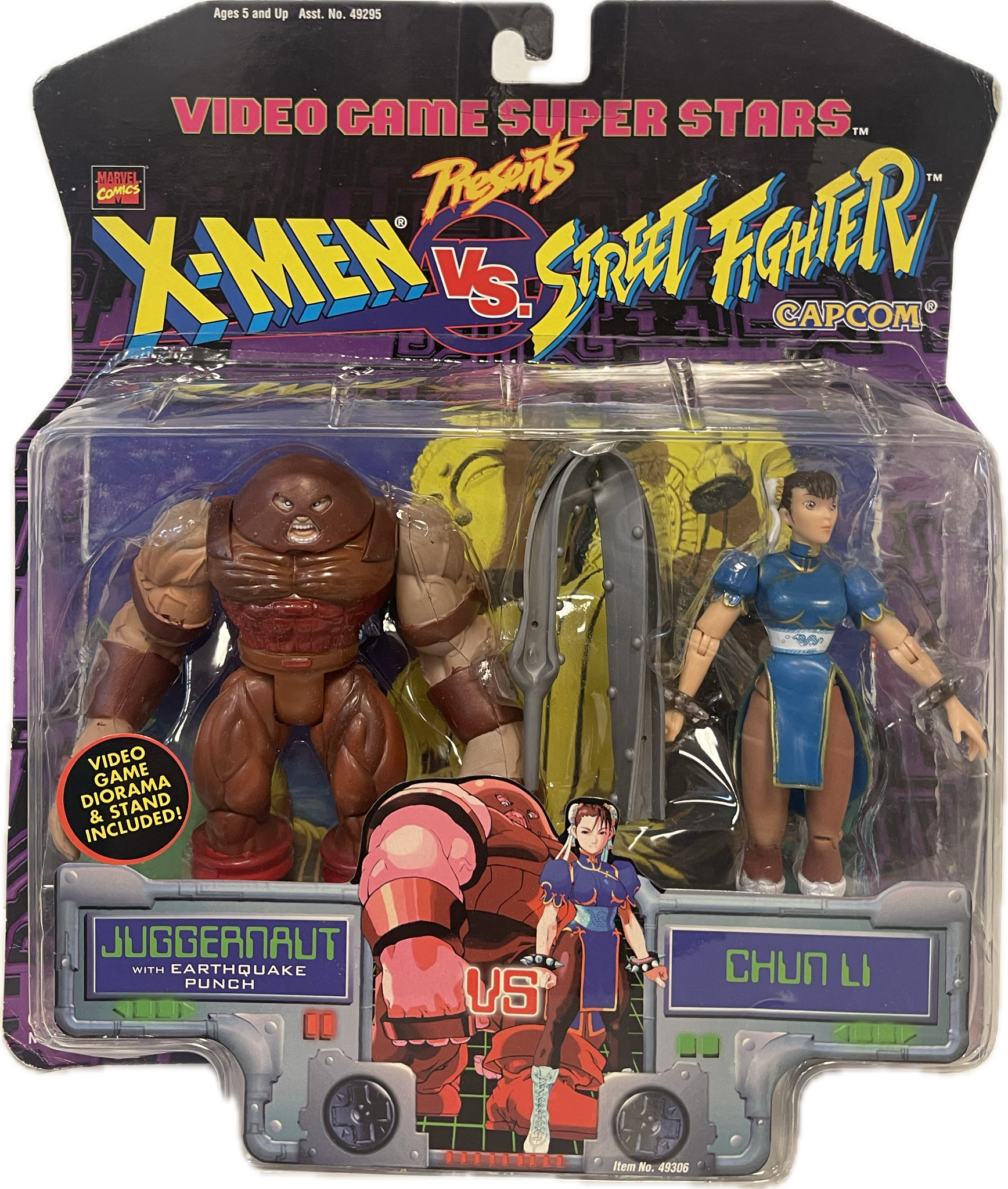 Video Game Super Stars X-Men vs Streetfighter Juggernaut vs. Chun Li