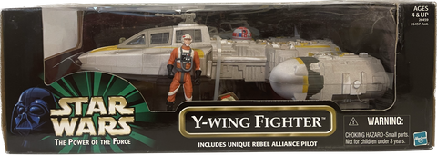 Star Wars The Power Of The Force Y-Wing Fighter w/ Rebel Pilot