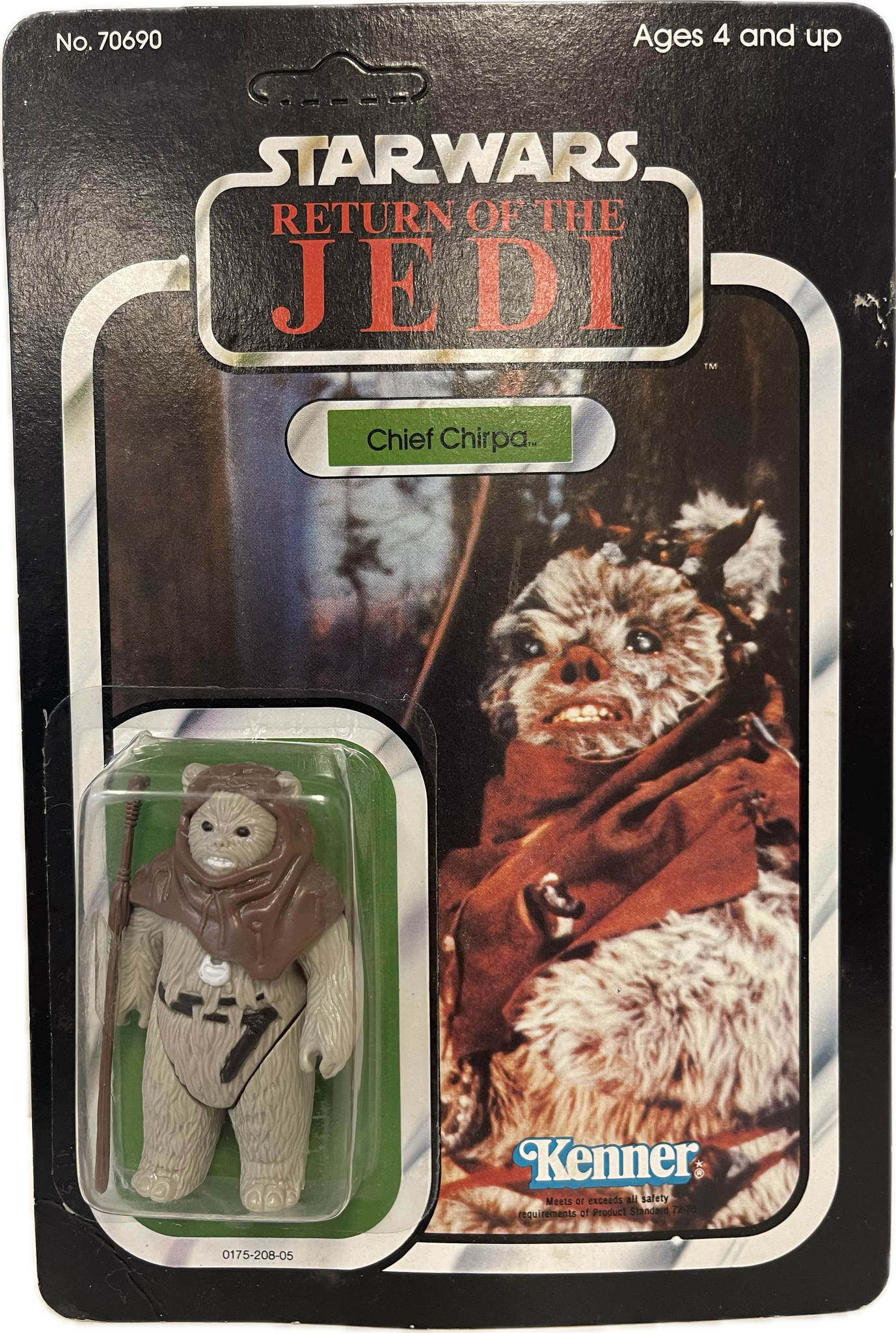 Star Wars Return Of The Jedi Chief Chirpa 1984 Unpunched Vintage