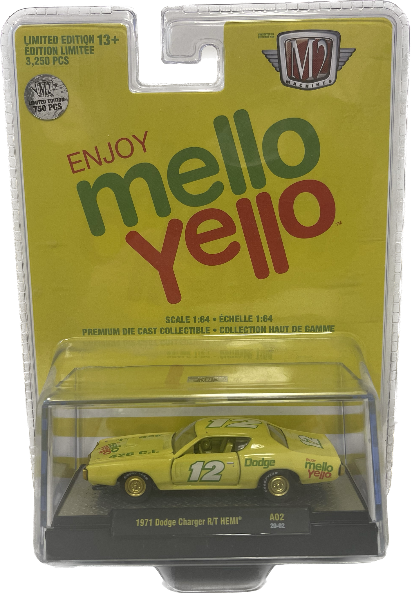 Mello Yello 1971 Dodge Charger R/T Hemi A02 1:64 Scale Die Cast Car