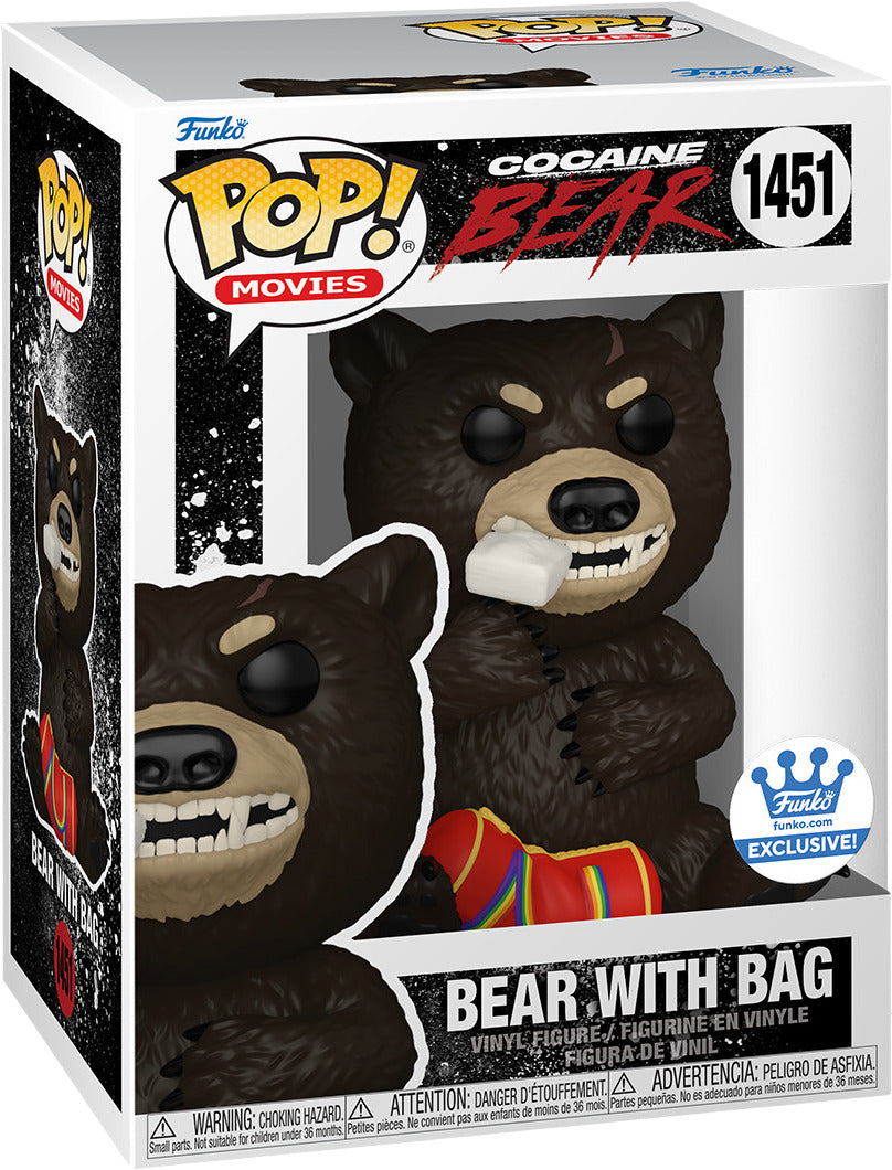 Cocaine Bear Bear With Bag Funko Pop #1452 – Big Ben's Comix Oasis