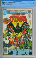 New Teen Titans #1 CBCS 9.4 Newsstand Edition