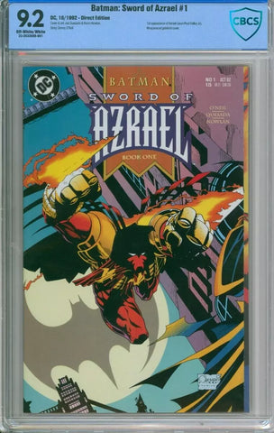 Batman: Sword Of Azrael #1 CBCS 9.2 1st Full Appearance Of Azrael