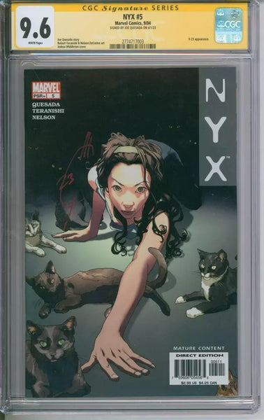 NYX #5 CGC Signature Series 9.6 Signed By Joe Quesada