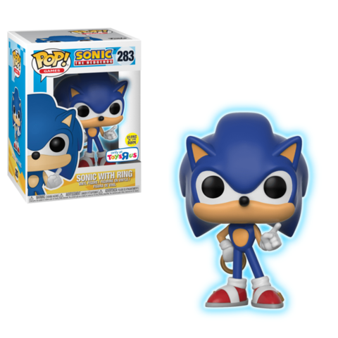 Pop Sonic The Hedgehog 283 Sonic With Ring GITD Toys R Us
