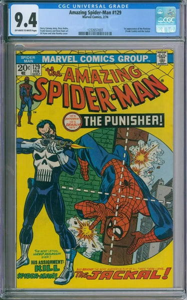 Amazing Spider-Man #129 CGC 9.4 1st Appearance Punisher & Jackal