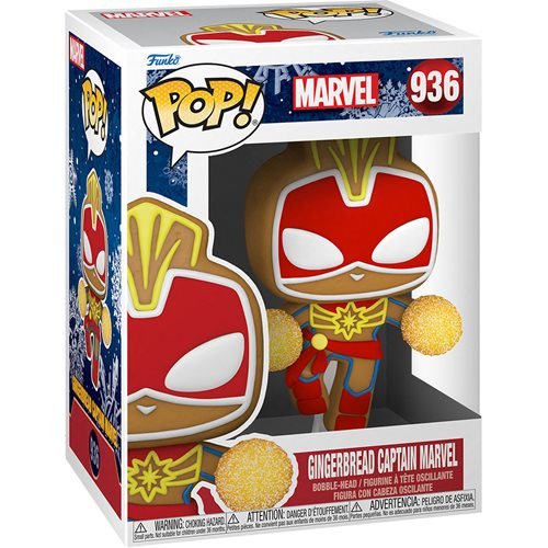 POP Marvel Holiday Gingerbread Captain Marvel 936