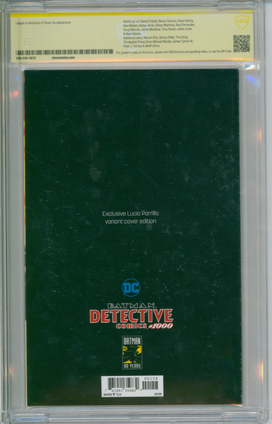 Detective Comics #1000 CBCS WITNESSED SIGNATURE 9.8 Virgin Variant
