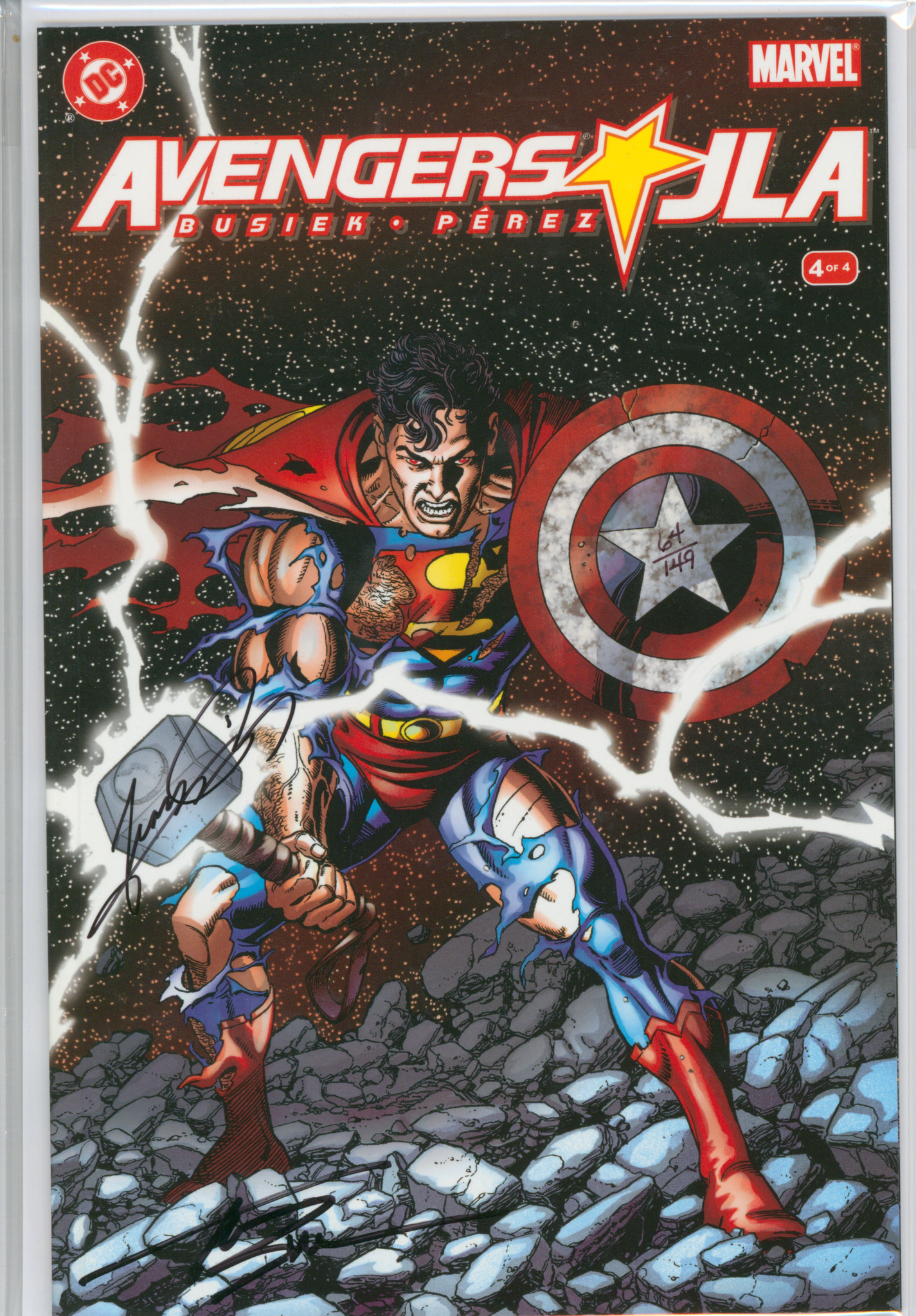JLA/Avengers #4 Dynamic Forces 1:149 George Perez Signed Edition