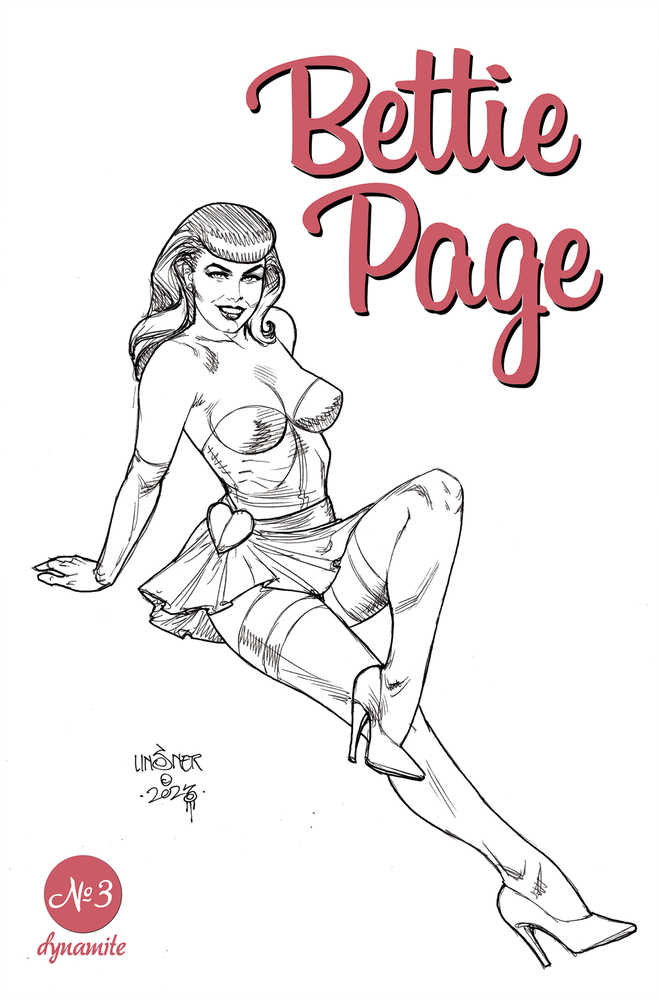 Bettie Page #3 Cover F 10 Copy Variant Edition Linsner Line Art (Mature)