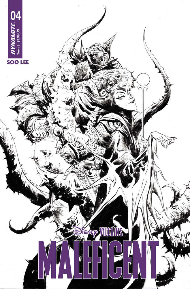 Disney Villains Maleficent #4 Cover G 10 Copy Variant Edition Jae Lee Black & White