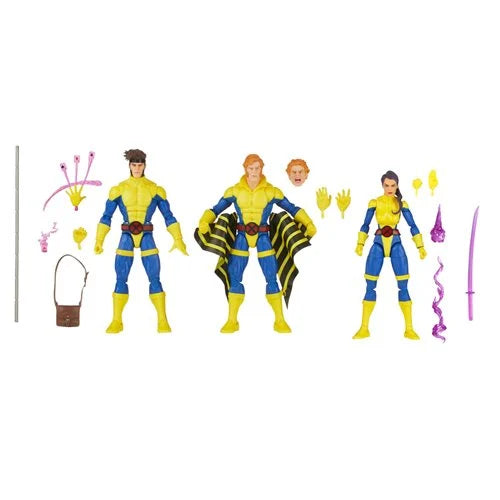 X-Men 60th Anniversary Marvel Legends Banshee, Gambit, and Psylocke 6-Inch Action Figures Set