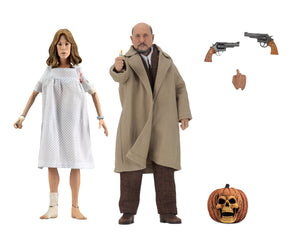 Halloween 2 (1981) 8” Clothed Action Figure Dr Loomis & Laurie Strode 2Pack
