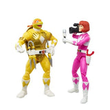 Power Rangers X Teenage Mutant Ninja Turtles Lightning Collection Michelangelo Yellow and April Pink Action Figures