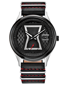 Eco-Drive Black Widow Grey IP Strap Watch with Black Dial
