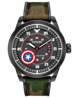 Marvel Captain America Eco-Drive Black Men’s Watch