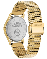 Eco-Drive Captain Marvel Gold-Tone Mesh Watch with Blue Dial