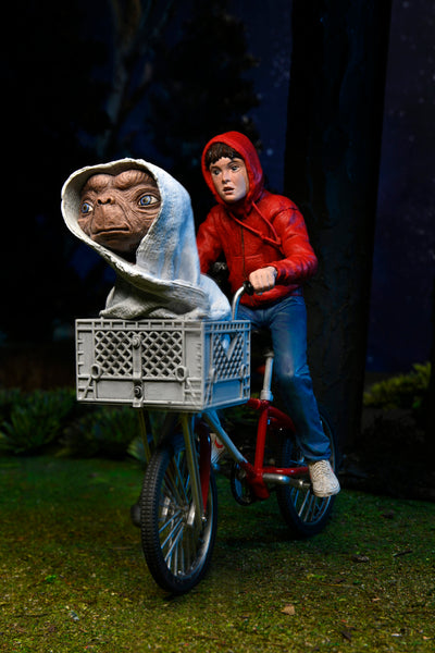 E.T. The Extra-Terrestrial 40th Anniversary 7″ Scale Action Figure Elliott & E.T. on Bicycle