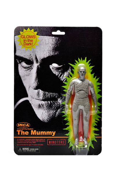 Universal Monsters 7” Scale Action Figures Retro Glow in the Dark Mummy
