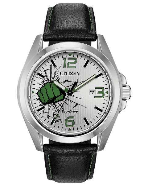 Marvel The Incredible Hulk ECO-Drive Silver Stainless Steel Men’s Watch