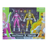 Power Rangers X Teenage Mutant Ninja Turtles Lightning Collection Michelangelo Yellow and April Pink Action Figures