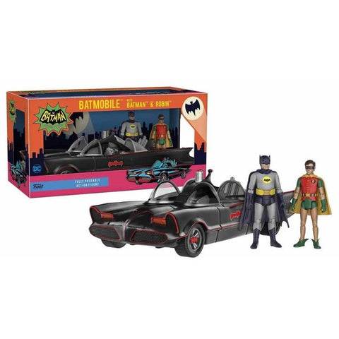 DC Heroes 1966 Batmobile Vehicle with Batman and Robin