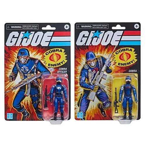 G.I. Joe Retro Collection Cobra Officer and Cobra Trooper 3 3/4-Inch Action Figures 2-Pack