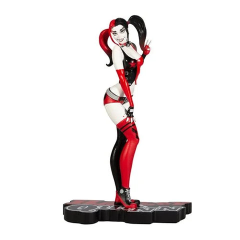 Harley Quinn Red White and Black Harley Quinn by J. Scott Campbell Statue