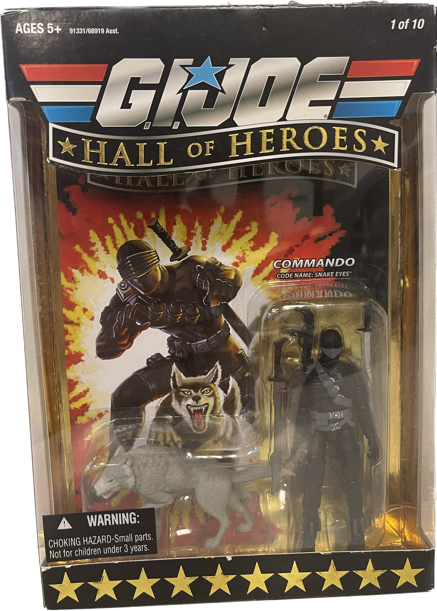 G.I. Joe Hall Of Heroes Snake Eyes Action Figure w/ Timber The