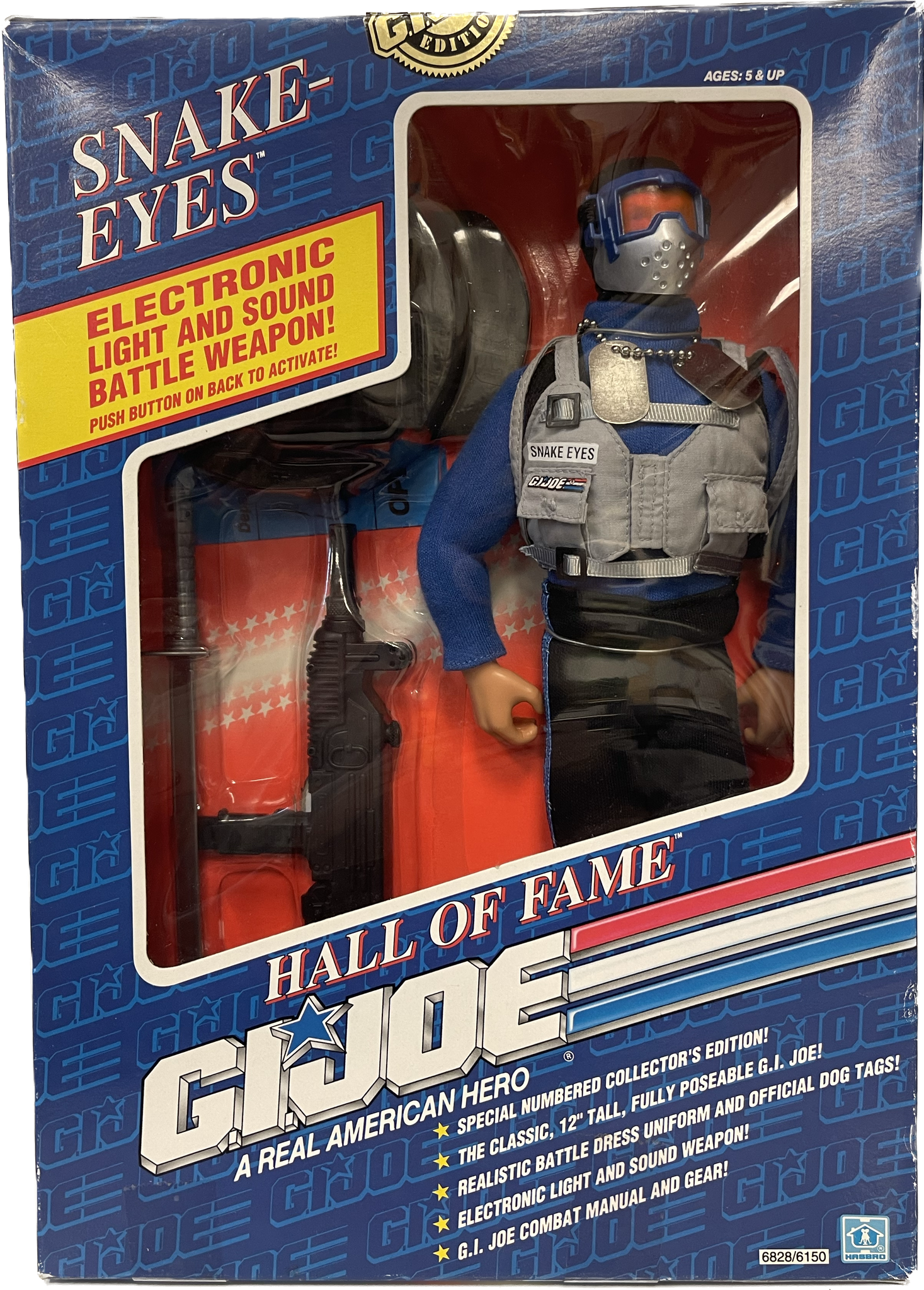 GI Joe Hall Of Fame Snake Eyes 12"