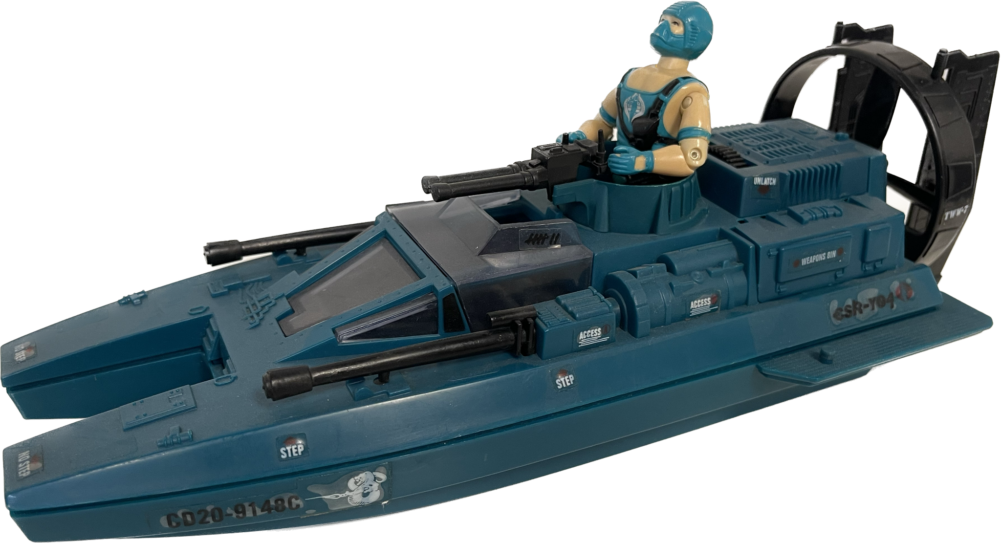 G.I. Joe Cobra Water Moccasin Vehicle w/ Copperhead (Dark Colored Gloves Variant)