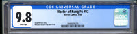 Master of Kung Fu #92 CGC 9.8