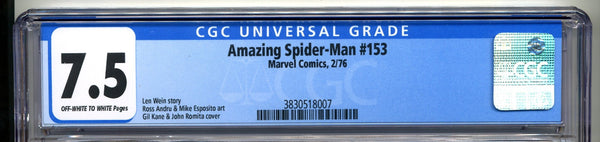 Amazing Spider-Man #153 CGC Graded 7.5