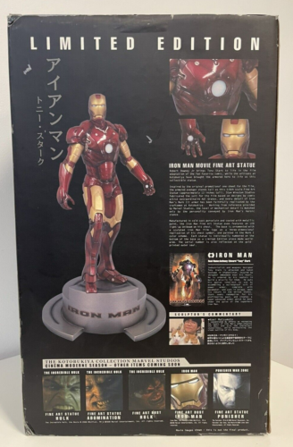 Marvel Studios Iron Man Movie Fine Art Statue Lights Up